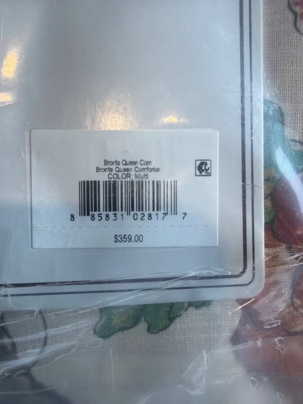 NWT Rose Tree Bronte Floral 4 Piece Comforter Set Multicolor Size Queen